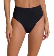 NEW Good American Bikini Bottom Large Good Waist Swimsuit High Waist Black NWOT