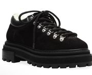 Schutz Lucille‎ boots Faux Shearling Lined Platform lug black NEW 8