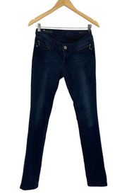 DL1961 Kate Slim Straight Dark Blue Wash Denim Jeans Low Rise Stretch Womens 26