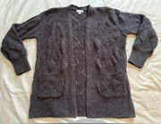 gray cardigan size medium