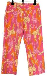 Lilly Pulitzer Vintage Giraffe Capri Pants Size 4