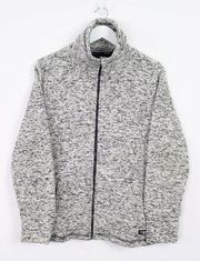 Calvin Klein Performance Marble Black and White Logo Fleece Jacket