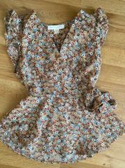 Floral Peplum Top