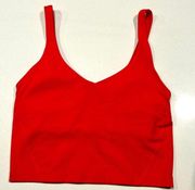 Gilly Hicks Active Recharge Plunge Tank Red Sports Bra Tank ❤️