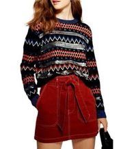 Topshop Fair Isle Holiday Cropped Sweater​