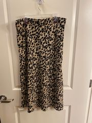 Leopard Midi Skirt NWOT