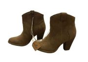 AMERICAN EAGLE Tan Cowboy Style Booties - size 6