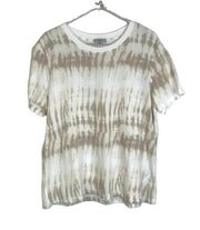 Rails The Classic Crew Tie Dye Ivory Cream Tide T Shirt SZ L