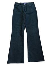 NYDJ black Lift tuck embellished back pocket high rise bootcut black jeans size