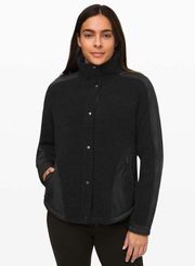 Lululemon Go Cozy Jacket Black Sherpa Fleece -  Women's Size 4