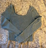 Blue Longsleeve Sleeve Top