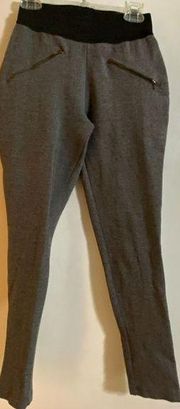 Love Nation Grey Zipper Pocket Fitted Legging Trouser Pants Sz Small