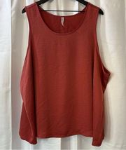 Fabletics Ecosatin Cinnamon Rose Tank Top - Size 2X