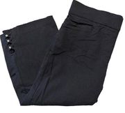 89th & Madison Pants Black Cris Cross Design Capri- Medium