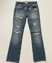 Armani Exchange Women’s Distressed Bootcut Jeans Size 2 R