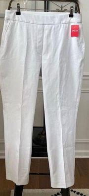 NWT Spanx Slim Straight Pull On Ankle Pants White $148 L