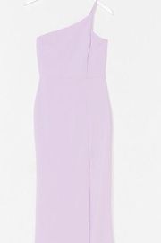 Asymmetric Front Slit Maxi Dress Lavender Lilac 💜