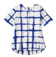 Adam Lippes for Target blue plaid blouse