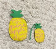 Bath & Bodyworks You are the Pineapple of my Eye Change Purse & Luggage Tag Set