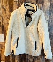 Thread & Supply Women's sherpa pullover sweater white size small