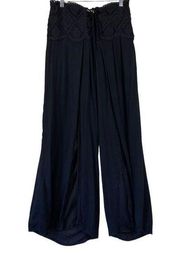 Hummingbird Wide Leg Split Thigh Palazzo Pants