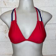 ENDLESS SUN Red White Blue Braided Bikini Top