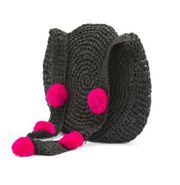 Anthro Women Shoulder Pom Pom Bag