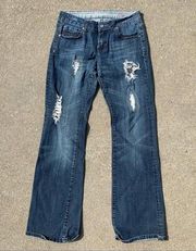 Cowgirl Tuff Co Diva distressed embellished jeans 28x33