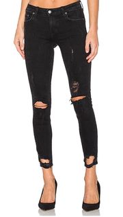 Ricky Skinny Jean - Dark grey distressed jeans