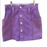 Bershka Womens size small vintage 1998 purple jean mini skirt