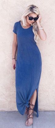 Denim Color Maxi Dress