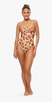 NWT Weworewhat Sahara Giraffe Balconette One Piece swim sz medium