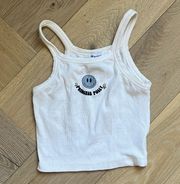 White Crop Tank