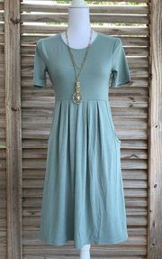 Zenana Sage Green Soft Dress POCKETS! Small S