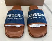 Burberry Carolyn Denim Slide Sandals