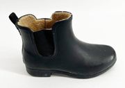 Chooka Black Rubber Fleece Lined Chelsea Boots Short Ankle Booties Size 8