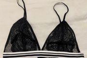 Black bralette lace bra