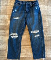 Forever 21 dark wash, distressed, look buttonflyvjeans