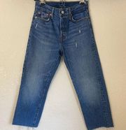 Levis premium size 26 straight leg Wedgie buttonfly crop ankle