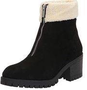 Bella Vita Cable Lug Black Booties Faux Shearling Size 8.5 New