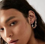 NWT Free People Santeria Ear Cuff in Crystal