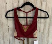 NWT One Teaspoon Mayflower New Bralette Merlot Red