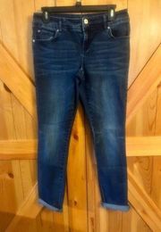 Inc Boyfriend Regular Fit Dark Denim Jeans Sz 2 Low Rise 28x30.5