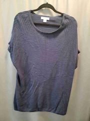 Liz Claiborne Brown Short Sleeves Round Neck T-Shirt Size 0-Extra Large b55