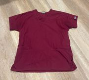 Maroon Scrub Top