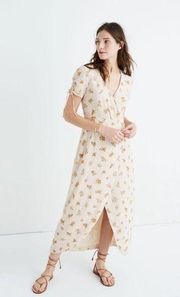 Floral Silk Maxi Wrap Dress