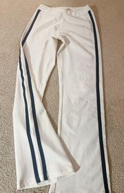 White and Navy Stripe Trackpant