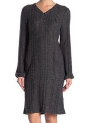 Susina Ribbed Knit sweater dress long sleeve