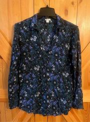 Splendid Womens Blouse Floral Long Sleeve Pullover Size S (1338)