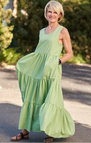 Comfy And Ready Penny Pocket Maxi Dress in Jade